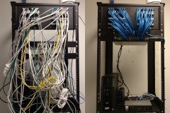 Cleaning up a server rack | Newport News, VA